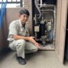 PS内に溶け込むデザインのセントラル浄水器です。