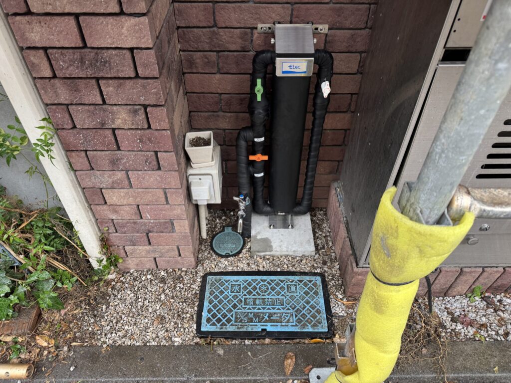 一戸建てですが、マンションタイプの浄水器を設置しました。