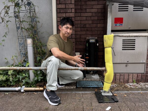 浄水器設置後の記念撮影