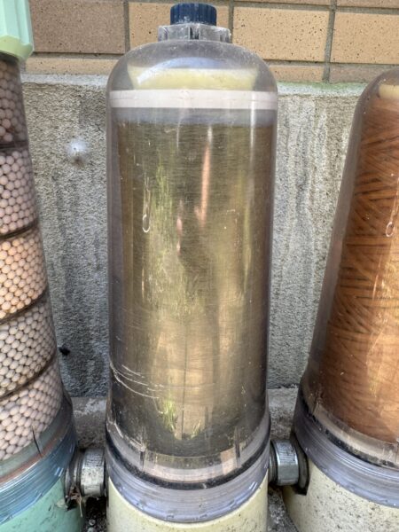 活性炭入りのフィルター。塩素を除去しているはず。