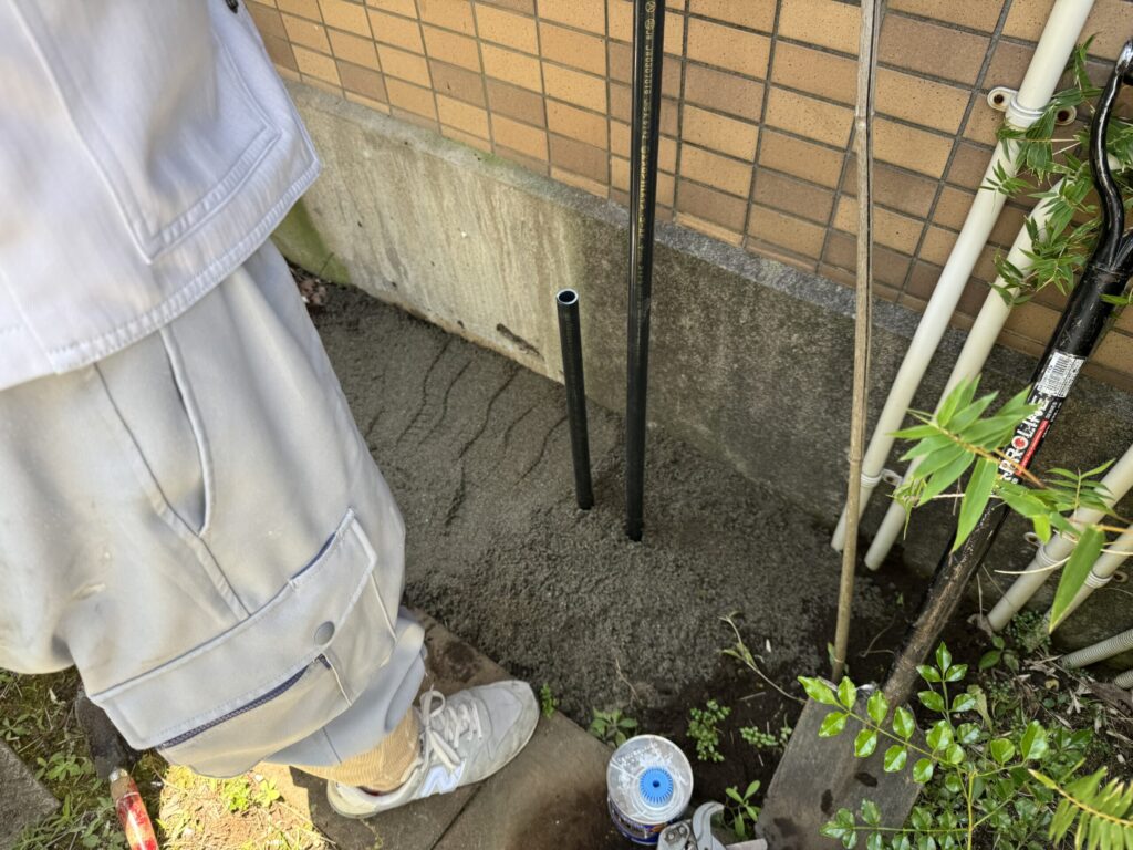 配管を立ち上げました。