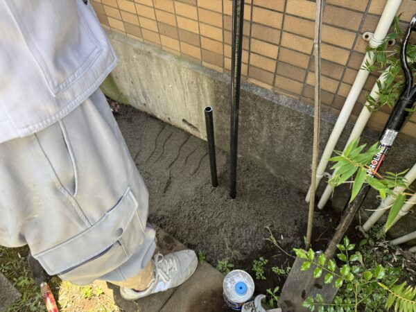 配管を立ち上げました。