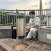 記念撮影。家中まるごと浄水器®はかなりコンパクトです。